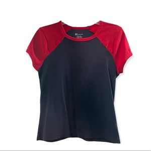 Navy Blue and Red Tee